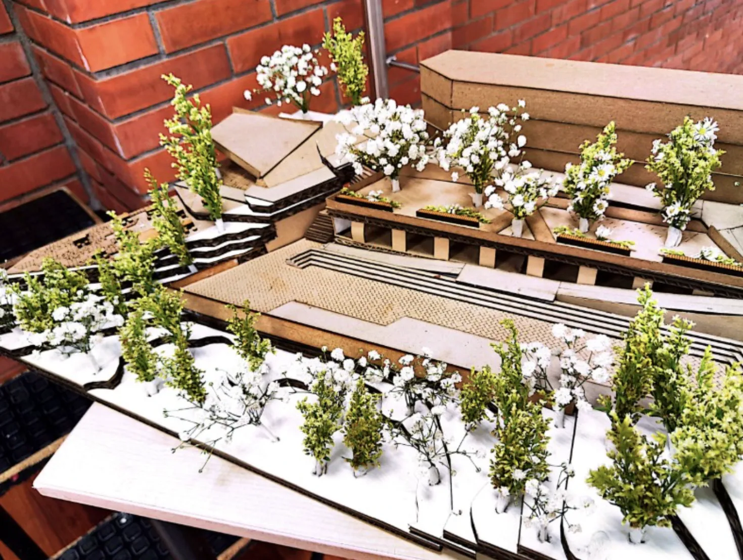 Maqueta de la pieza urbana del eje San Mateo.