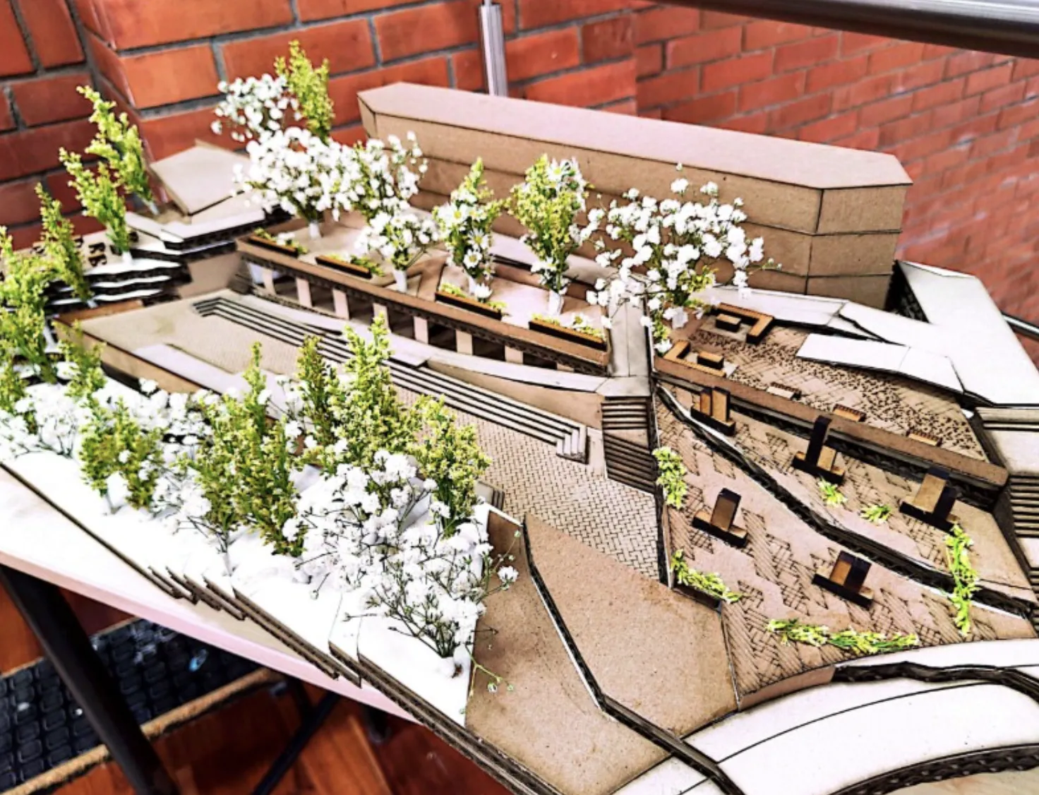 Detalle de la maqueta con los nodos de actividad.